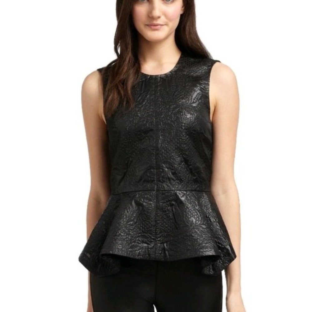 Elizabeth and James black peplum top